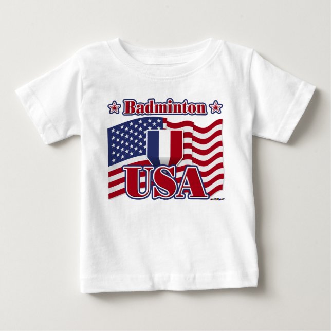 T-shirts Badminton EUA (Frente)