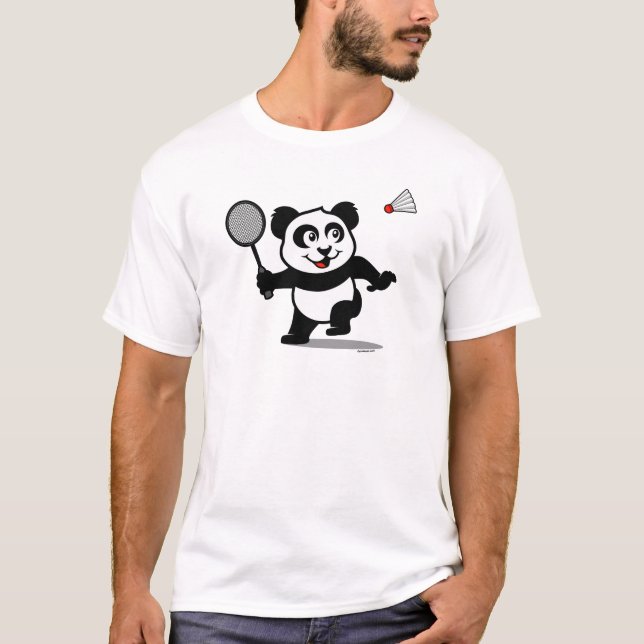 T-shirts Badminton Panda (Frente)