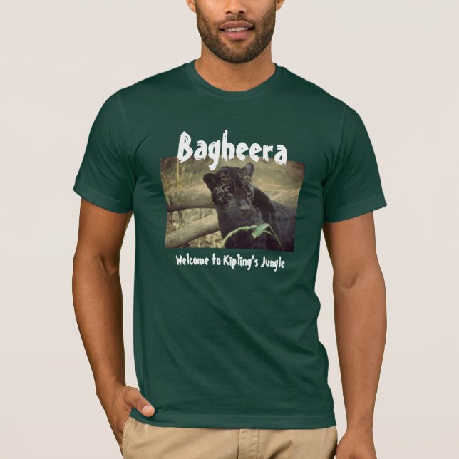 T-shirts Bagheera: Boa vinda à selva de Kipling (Frente)