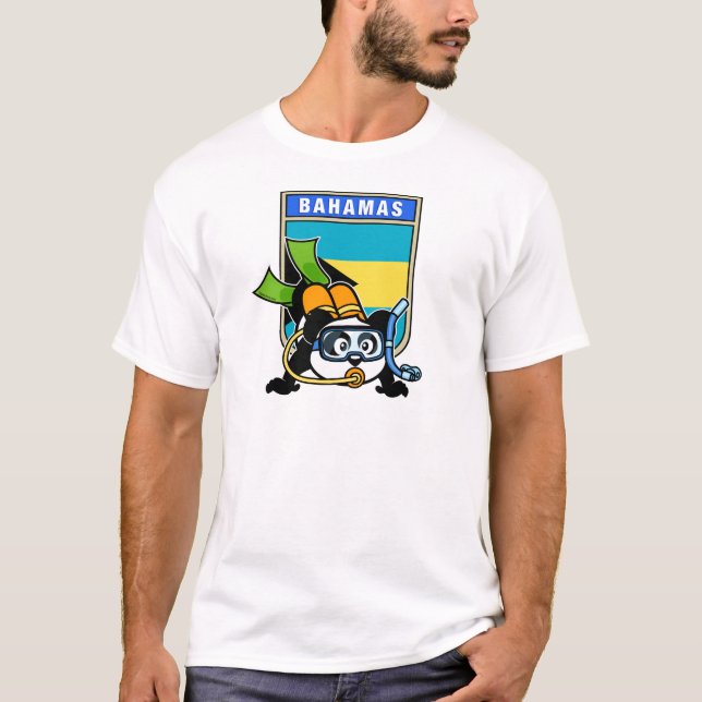 T-shirts Bahamas Scuba Panda (Frente)