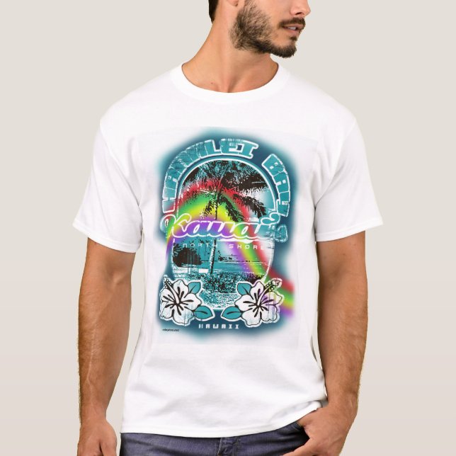 T-shirts Baía Havaí de Hanalei (Frente)