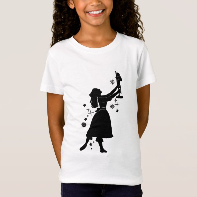 T-shirts Bailarina e Nutcracker no Natal (Frente)