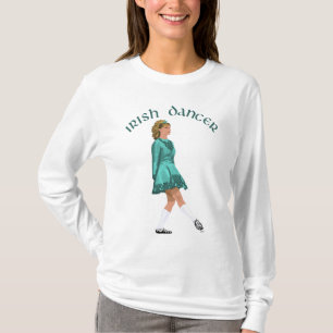 T-shirts Bailarino Irlandês de Sapato Macio em Turquesa