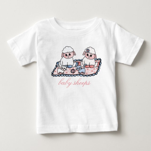 T-shirts bainhas de bebê (Frente)