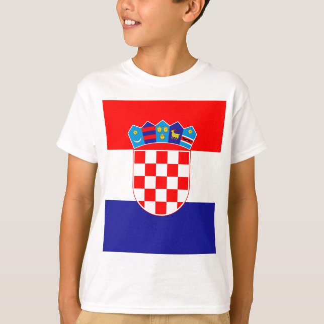 T-shirts Baixo custo! Bandeira croata (Frente)