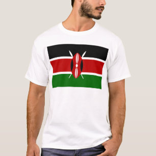 T-shirts Baixo custo! Bandeira de Kenya