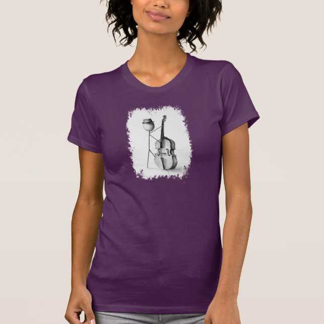 T-shirts Baixo de Stickman - o T da mulher (Frente)