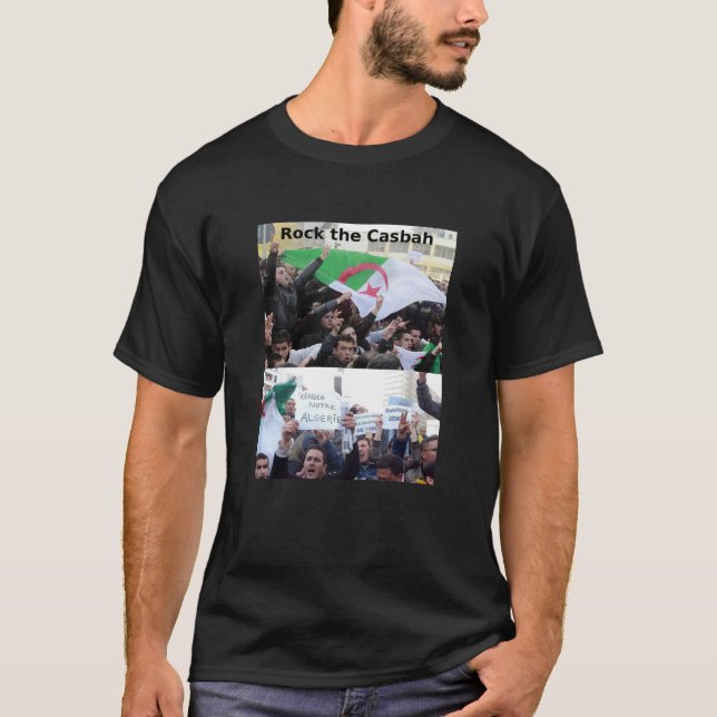 T-shirts Balance o Casbah -- Protestos de Argel (Frente)