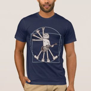 T-shirts Balancim de Vitruvian dos desenhos animados