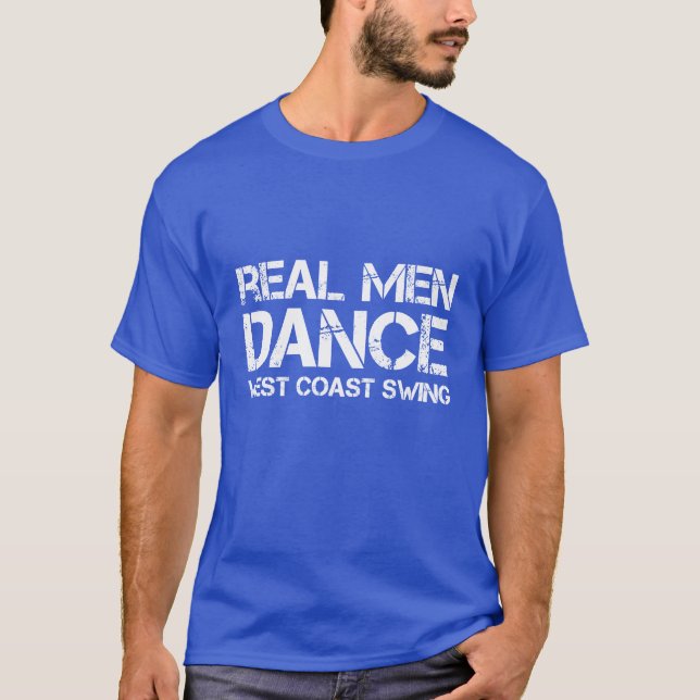 T-shirts Balanço real da costa oeste da dança dos homens (Frente)