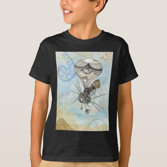 T-shirts balão de steampunk (Frente)