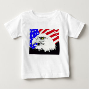 T-shirts Bald Eagle e a bandeira americana