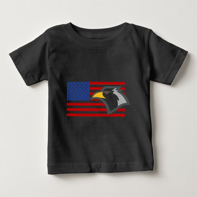 T-shirts Bald Eagle na bandeira americana (Frente)