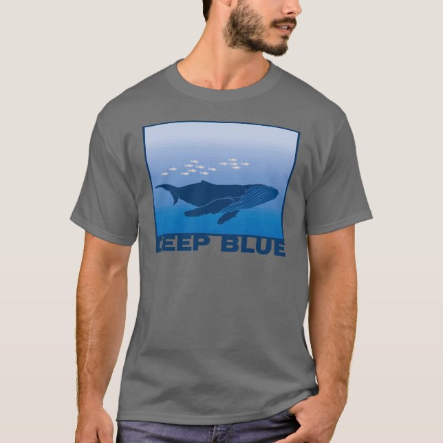 T-shirts Baleia azul profunda (Frente)