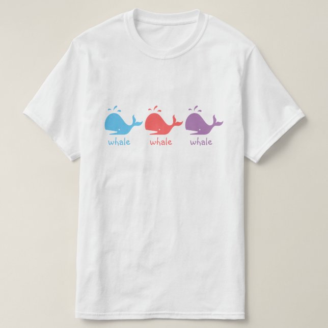T-shirts Baleia da baleia da baleia (Frente do Design)
