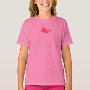 T-shirts Baleia de Glow_red-on-pink do oceano