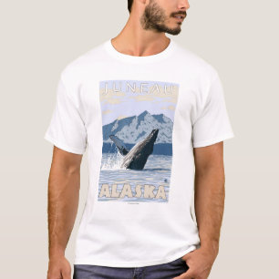 T-shirts Baleia de Humpback - Juneau, Alaska