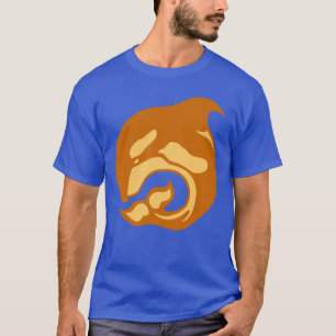 T-shirts baleia de laranja queimada