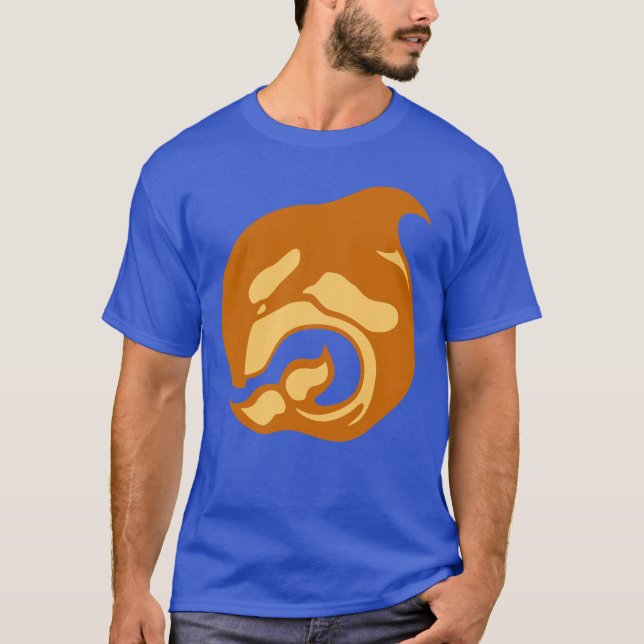 T-shirts baleia de laranja queimada (Frente)