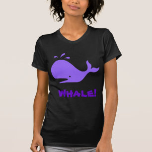 T-shirts Baleia! Roxo. Customizável