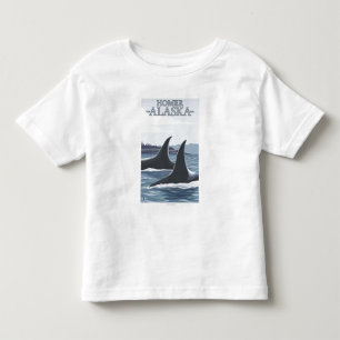 T-shirts Baleias #1 da orca - local, Alaska