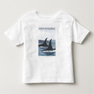 T-shirts Baleias #1 da orca - o Golfo do Alasca