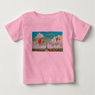 T-shirts Balões de vintagem PixDezines/eiffel/paris