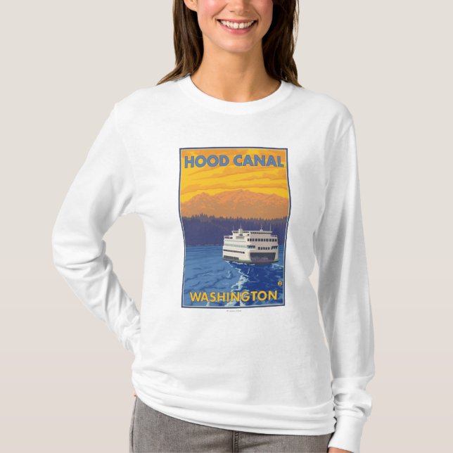 T-shirts Balsa e montanhas - canal da capa, Washington (Frente)