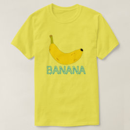 T-SHIRTS BANANA AMARELA E TEXTO AZUL