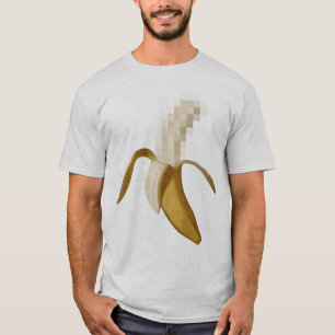T-shirts Banana descascada censurada suja