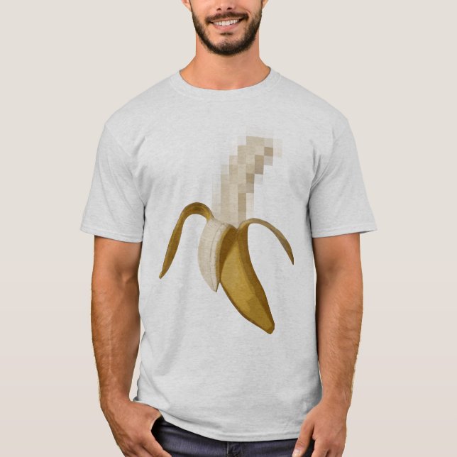 T-shirts Banana descascada censurada suja (Frente)