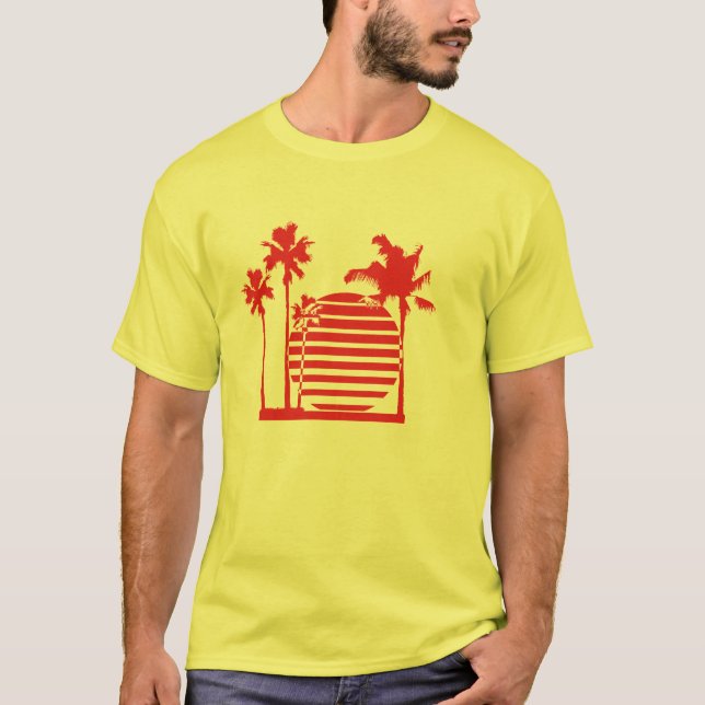 T-shirts bananaharvest - Palm sun (Frente)