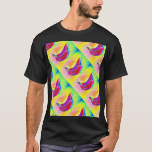 T-shirts Bananas em um arco-íris