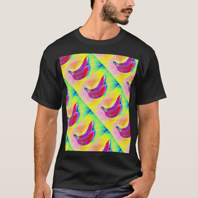 T-shirts Bananas em um arco-íris (Frente)