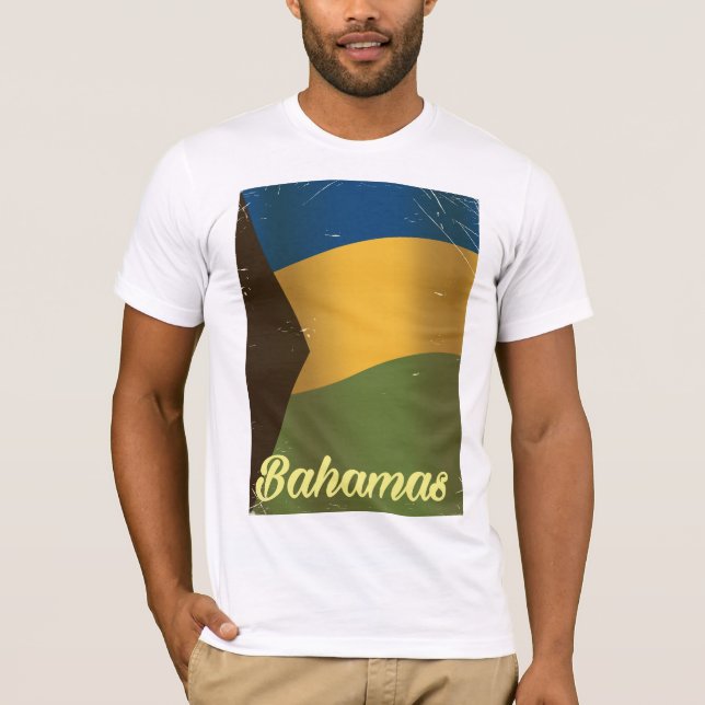 T-shirts Banas - bandeira nacional viagens vintage (Frente)