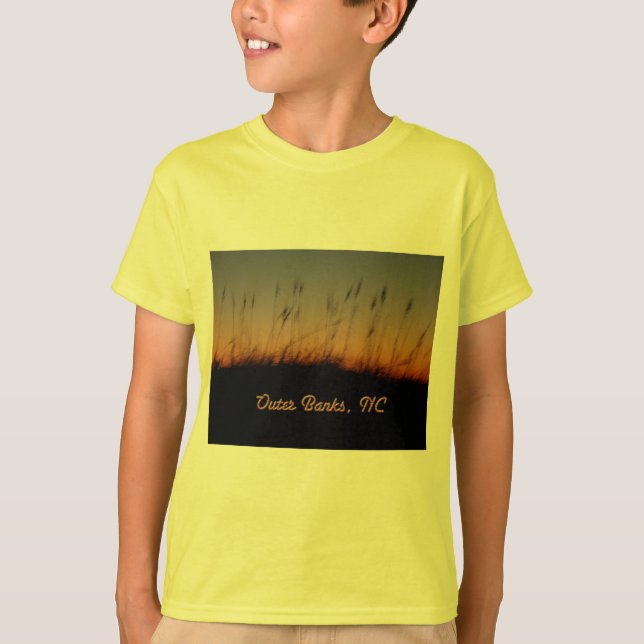 T-shirts Bancos externos NC Aveias marítimas e Dunas ao pôr (Frente)