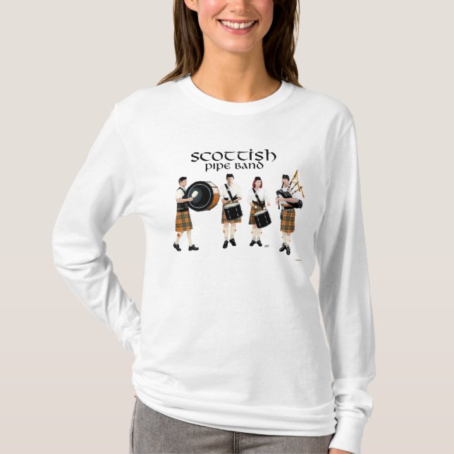 T-shirts Banda de Gaita Escocesa - Butterscotch (Frente)