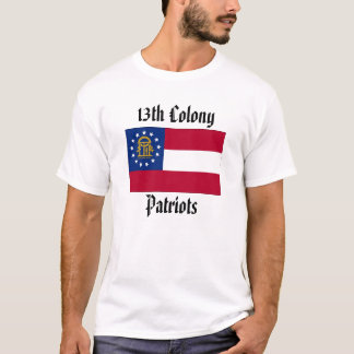 T-shirts Bandeira, 13os patriotas da colônia - homens T