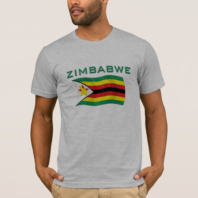 T-shirts Bandeira 2 de Zimbabwe (Frente)