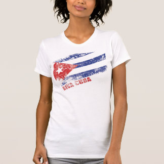T-shirts Bandeira afligida Cuba de Viva