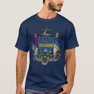 T-shirts Bandeira afligida retro de Philadelphfia