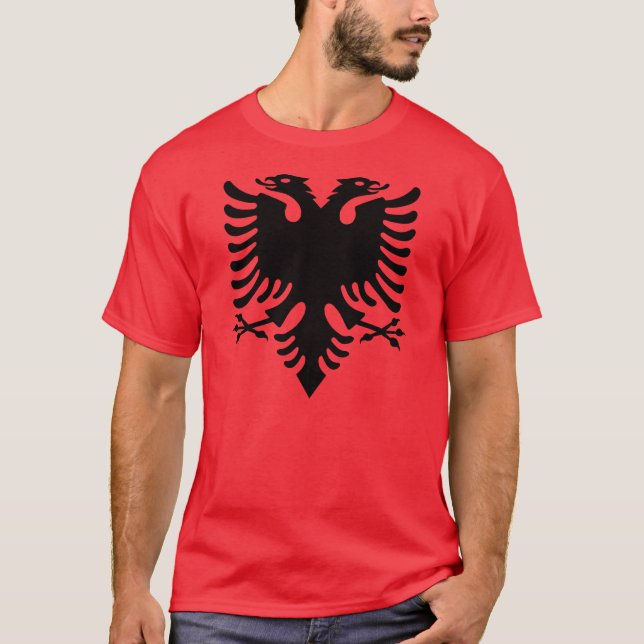 T-shirts Bandeira albanesa (Frente)