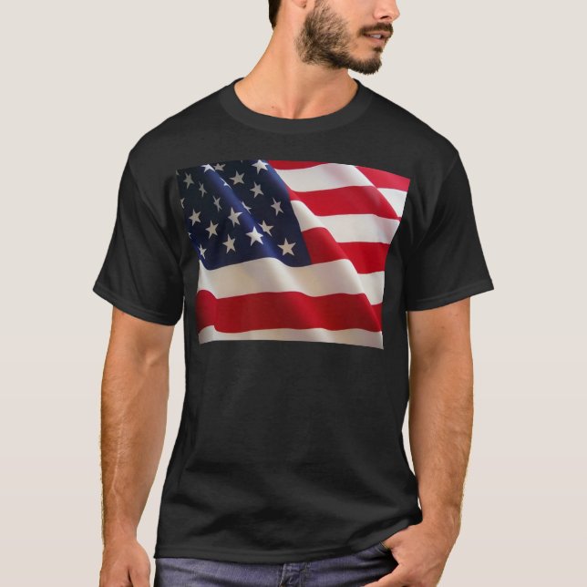 T-shirts Bandeira americana (Frente)
