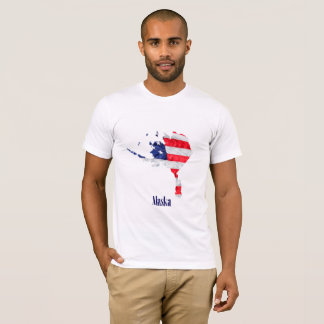 T-shirts Bandeira Americana Alasca Estados Unidos