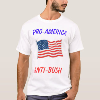 T-shirts Bandeira americana, Anti-Bush, Pro-América