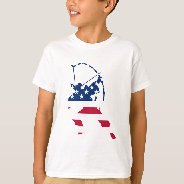 T-shirts bandeira americana Archery (Frente)
