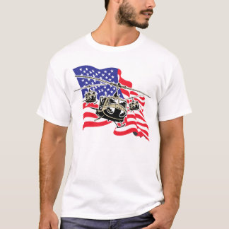 T-shirts Bandeira americana com helicópteros