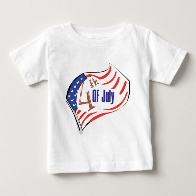 T-shirts Bandeira Americana de 4 de julho (Frente)