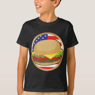 T-shirts Bandeira americana do Hamburger