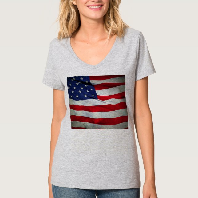 T-shirts Bandeira Americana Incomodada (Frente)